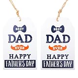 Anwyll Fathers Day Gift Tags, 100 Pcs Happy Father's Day Paper Gift Tags with String Best Dad Ever P