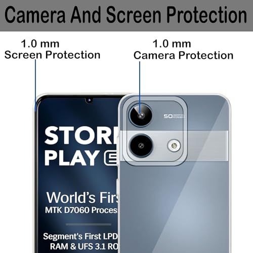 Image of Amazon Brand - Solimo for Lava Storm Play 5G Premium Transparent Soft Silicon Crystal Clear Back Cover [Transparent]