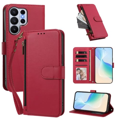 Étui Samsung Galaxy S26 Ultra rouge : la housse portefeuille idéale pour vos sorties