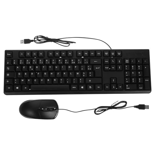 Clavier souris filaire USB anti-panne de batterie avec pavé numérique