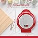 Holstein Housewares Stainless Steel 2 Section Omelet & Frittata Maker, Non Stick Coating, Easy To Clean, Indicator Lights, Compact Storage, Prepare Versatile Recipes in Minutes. 2 Portions, Red