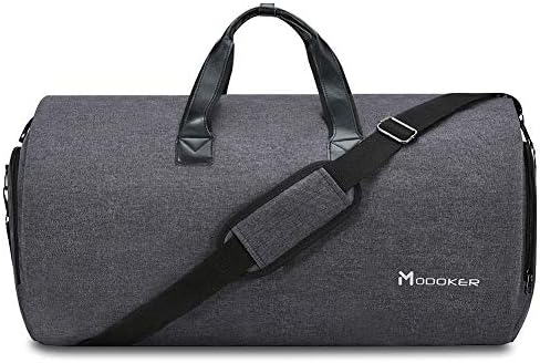 Convertible Garment Bag with Shoulder Strap, Modoker Carry on Garment Duffel Bag for Men Women - 2 in 1 Hanging Suitcase Suit Travel Bags