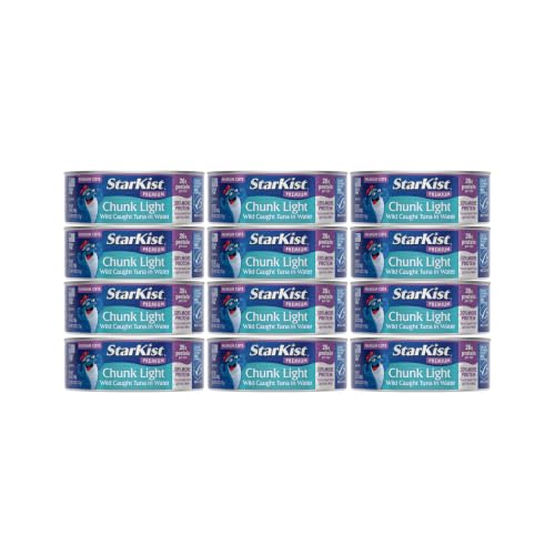 Image of StarKist Premium Chunk Light Tuna in Water, 4.5oz Canned Tuna, 12-Pack