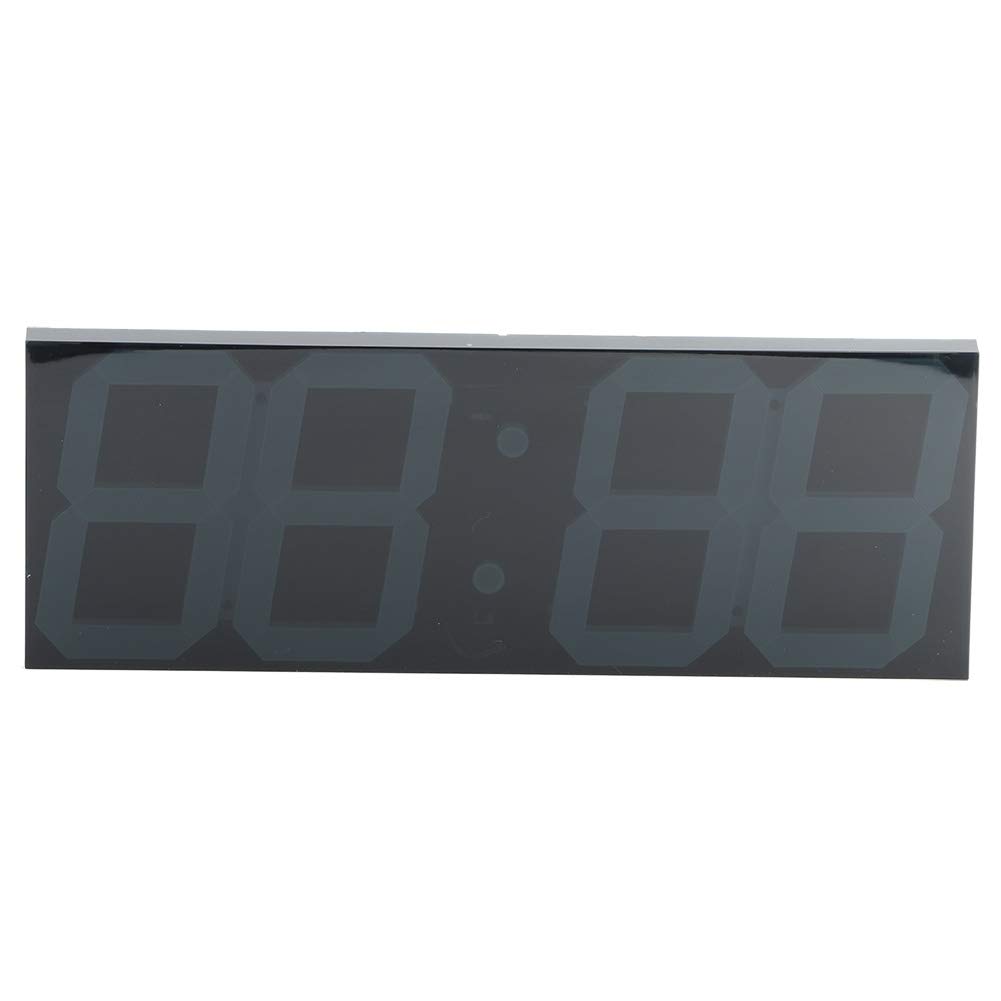 Jacksking Reloj LED, número de Pared LED Reloj de Tiempo Reloj de Pared Digital Blanco Grande Espejo Reloj electrónico LED para Espacio público doméstico(Enchufe de la UE)