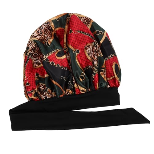 Bonnet de sommeil en satin FRCOLOR : lot de 4 pièces élastiques pour le soin des cheveux