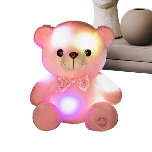 Genérico peluche luminoso animal – de peluche luminoso de 20 cm, oso de peluche que en la oscuridad | para adultos, hogar, salón, dormitorio, oficina, oficina, sofá, Navidad