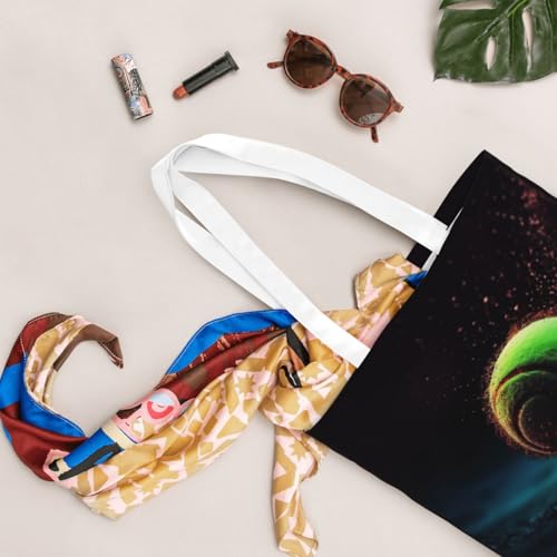 Canvas Tote Bag for Women Shoulder Tote Purse Reusable Grocery Bag tennis Aesthetic Shopping Bags4