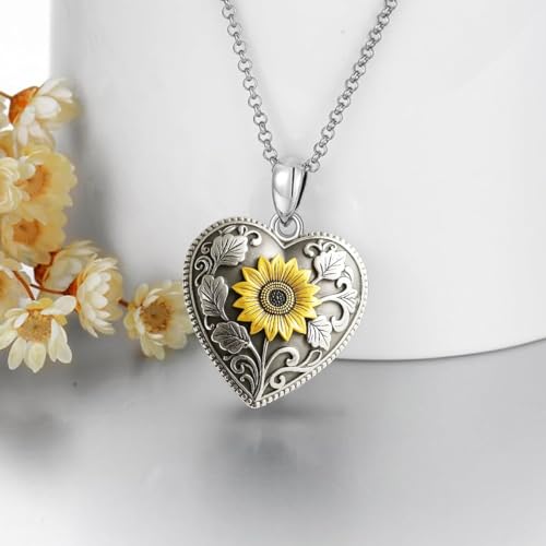 S925 Sterling Silver Heart Lockets Necklace That Holds Pictures Jewelry for Women Photo Pendant Necklace Memorial Jewelry Gift2