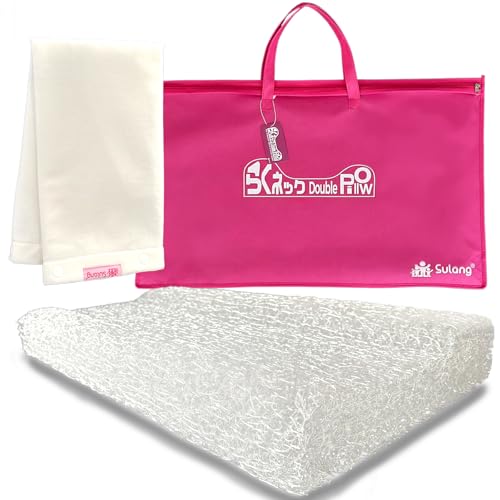 【Sulang】 らくネックWピロー 低め枕 柔らかい枕 通気性 丸洗いOK ネックリラックスピロー 首 枕 ストレッチ 首枕 ネックピロー 伸ばす ファイバー素材 子供にも使える 誕生日プレゼント 母の日 父の日 (ポリエチレン(LOW))