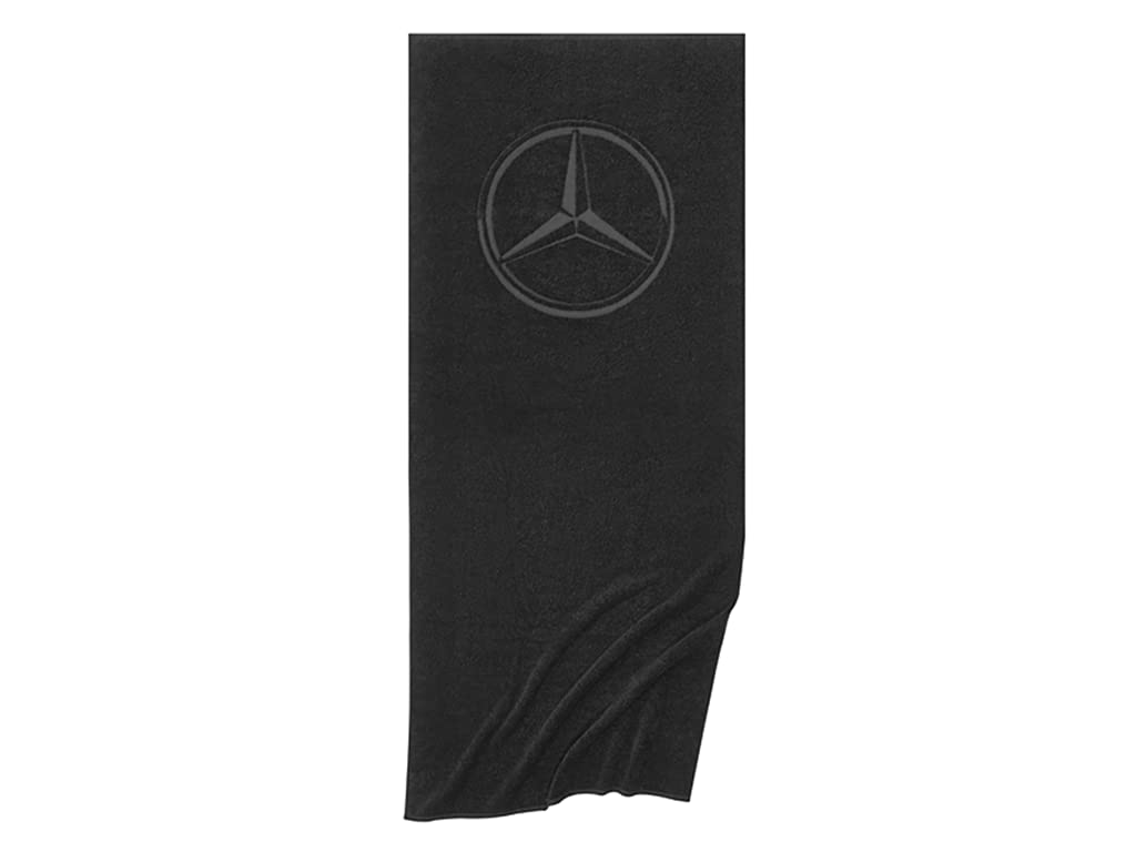 Mercedes-Benz, Serviette 100 % coton, 80 x 180 cm, étoile tissée, produit officiel