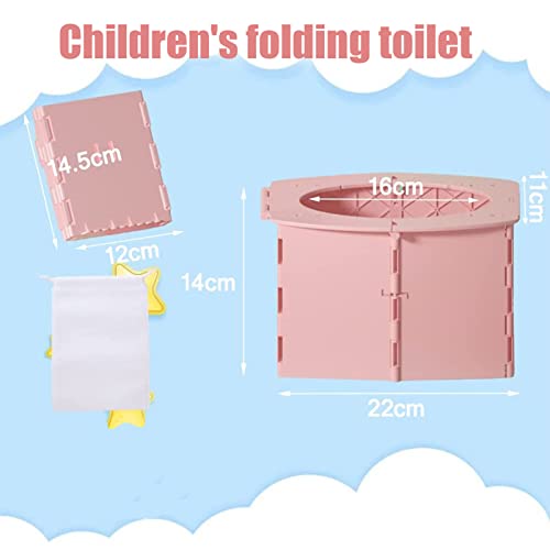 Portable Potty，Foldable Potty Seat For Toddler Travel，Toddlers Training Toilet Seat Emergency Toilet,Portable Potty For Toddler Travel For Car, Camping, Outdoor, Indoor #TOP4