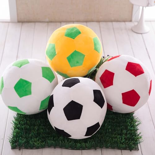 Plüsch Fußball Spielzeug, Stoffball Flauschige Fussball Fußbälle Gefüllte FußbälleSport Kissen, zum Spielen und Kuscheln, Weiches Schmusetier für Mädchen, Jungen, Babys (22 cm,Grün)