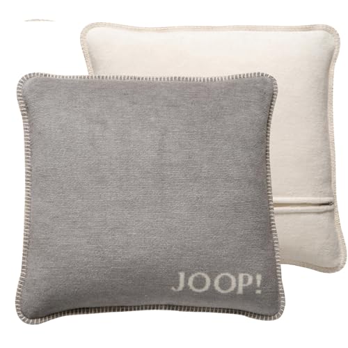 Joop, Kissenhülle Uni Doubleface Silber-Natur Baumwolle/Polyacryl, Maße:...