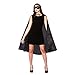Produktbild Super Hero Cape with mask Black Superheor Costume Heroine Super Woman Outfit