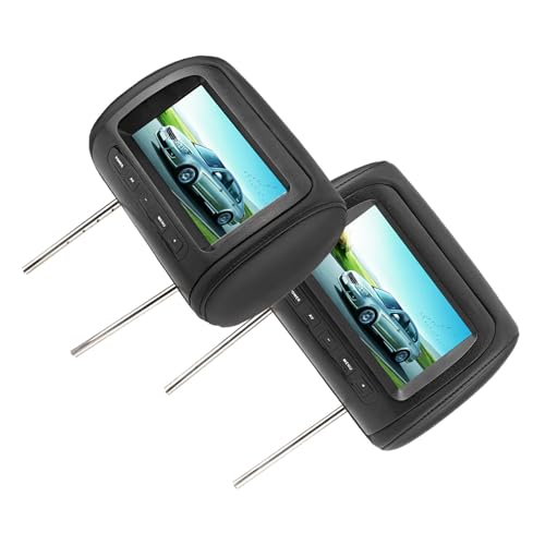 Einstellbarer Kopfstütze LCD Video Monitor MP5 Display Schwarzes Auto DVD 2pcs 7 Zoll Wireless Control, Universal