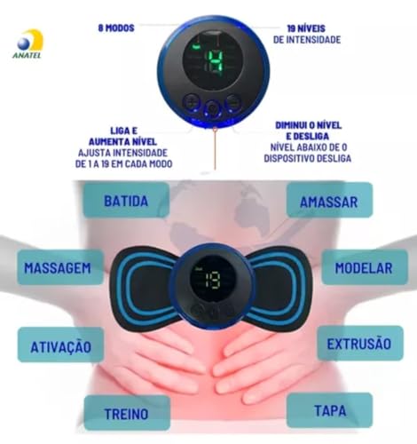 Kit Com 3 Mini Massageador Elétrico Portátil Aparelho Massageador Elétrico Recarregável Portátil p/D