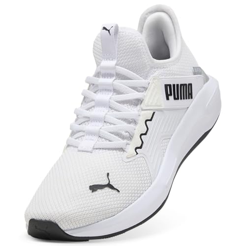 PUMA SOFTRIDE ENZO 5 Slip TECH Straßenlaufschuh, Unisex, Weiß/Schwarz/Grau, Echo, 3.5 UK – Ansicht 6