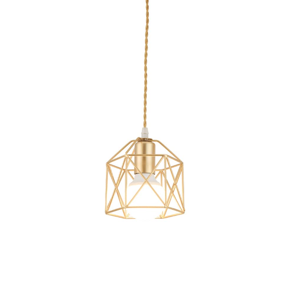Suspension moderne de style simple lustre E27 installation gold