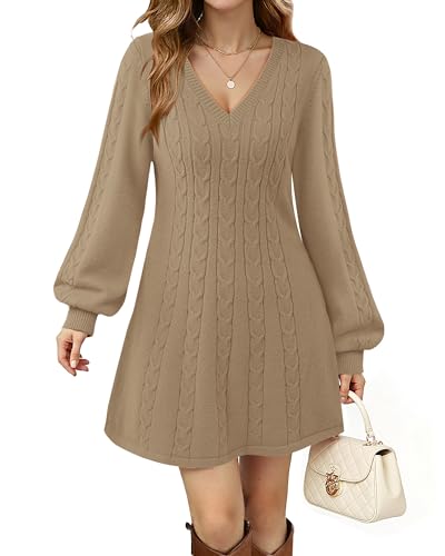 VAFOLY Women's Cable Knit Sweaters：Petite Formal Dresses for Wedding Guests Trendy Casual Elegant...
