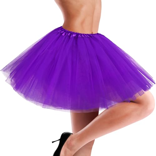 Purple Tutu Adult Halloween Tutu Skirts for Women Purple Tulle Skirt Womens Tutus Adult Witch Halloween Costume Woman