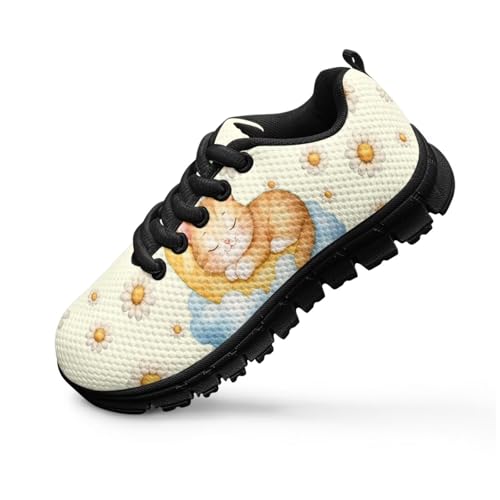 Girls Tennis Shoes Kid Sneakers with Ladybug Running Sports Sneakers Indoor Outdoor Casual Walking Tennis Shoes