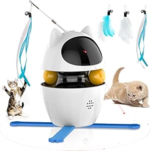 Interaktives Spielzeug für Katzen, Katzenfederspielzeug, Katzenspielzeug Automatisch für Kätzchen, leichtes Katzenspielzeug, Katzenspielzeug für Indoor-Katzen