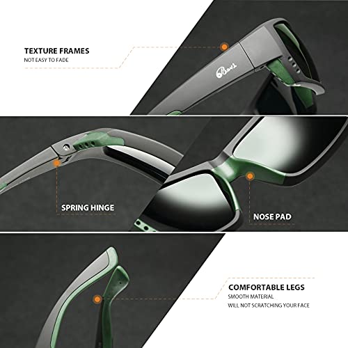 Image of Bevi Polarized Sports Sunglasses Ultralight TR90 Frame Glasses Flexible and Durable for Men Women Sun Glasses