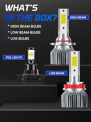 TXBILMOO Upgraded Light Bulbs Kit Compatible For Chevrolet Silverado 1500 2500HD 3500HD 2007-2015, 6500K White Plug-and-Play Super Bright Lights Bulbs - 6Pack — view 7