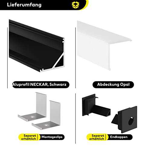 Alumino® - Profilo in alluminio a LED, 100 cm