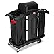 Rubbermaid Commercial Products Executive Series High Security Housekeeping Cart - Black