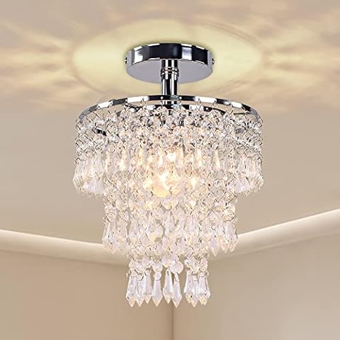 FRIXCHUR Modern Crystal Chandelier Ceiling Light Cover