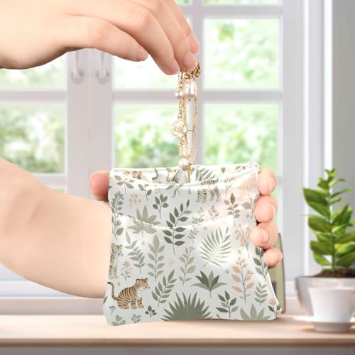 Jungle Plants Coin Purse Leather Pouch Change Purse, Squeeze Coin Pouch for Cards, Keys & Lipsticks, Unisex4