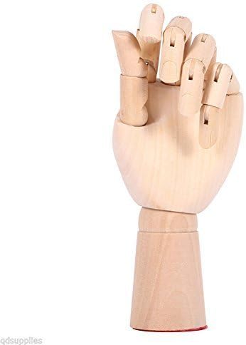 12" 30cm Left Hand Wooden Mannequin Artist Model Articulated Manikin