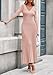 PRETTYGARDEN Women Sweater Dress Fall Fashion 2026 Long Sleeve V Neck Ribbed Knit Pleated A Line Elegant Maxi Winter Dresses (Light Pink,Medium)