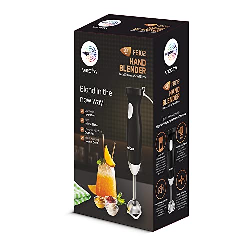 Wipro FB102 Hand Blender 300 Watt(Food Grade SS Stem) with DC Motor