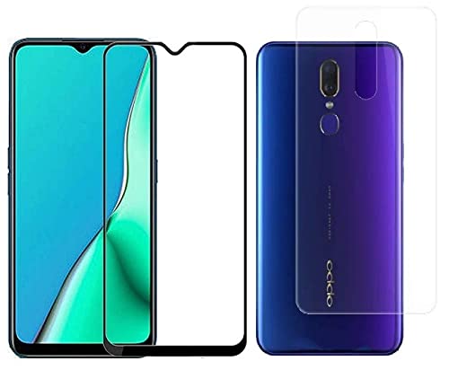Oppo F11 Tempered Glass Front and Back Full Glue Screen Protector D-Plus Tempered Glass with Unbreakable Flexible Protector Back Guard for Oppo F11