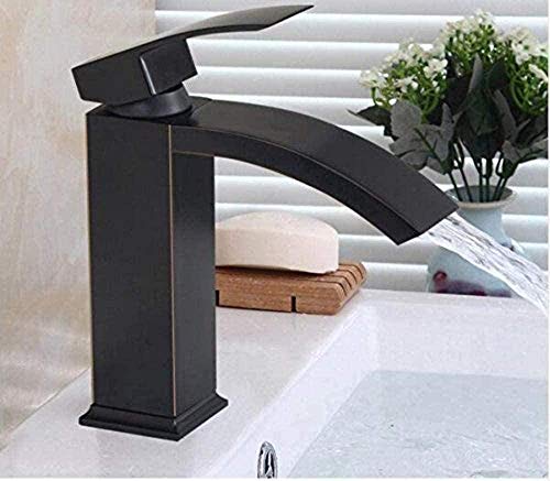 Robinet mitigeur en bronze noir huilé pour vasque chic - 2