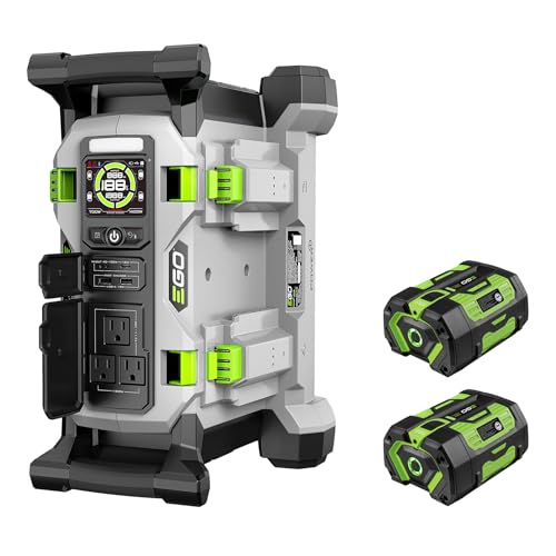 Image of EGO POWER+ Portable Power Station, 1400W, Battery Powered, Inverter Generator for Home and Outdoor, Includes (2) 56V 6.0Ah Batteries and Charger - PST1405-2