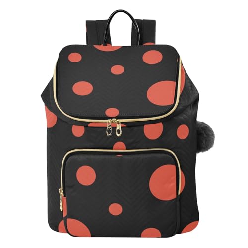 Sac à dos à pois rouges femme chic et léger pour vos weekends et balades en ville
