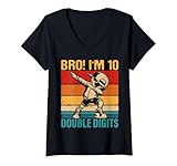 Photo Gallery donna divertente sono double digits 10° compleanno fratello sono double digits maglietta con collo a v Photo Gallery donna divertente sono double digits 10° compleanno fratello sono double digits maglietta con collo a v