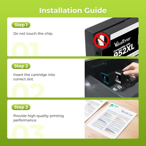 Image of 952XL Ink Cartridges Combo Pack High Yield for HP 952 XL Replacement 3-Pack | Works for OfficeJet Pro 8720 7740 8740 7720 8715 8702 Printer