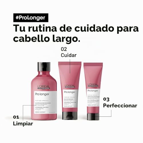Miniatura 6 de L'Oréal Professionnel, Acondicionador Reparador, para Pelo Largo con Puntas Finas, Pro Longer, 200 ml