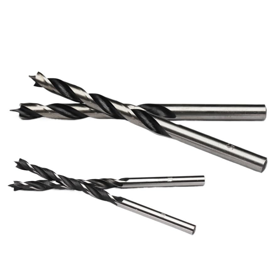 1PC 15mm Rubber Wood Woodworking Tool Straight Shank Twist Tricuspid Three Awl Brad Pointed Drill Bit