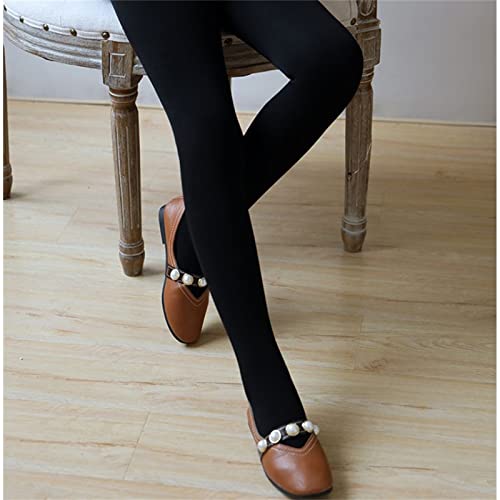 Toddler Girls Cotton Warm Dance Tights, Lined Stretch Cable Knit Leggings, Solid Basic Pantyhose Stocking Pants for Kids3