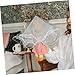 HEMOTON Doll Bride Veil with Faux Pearl Diameter Veil for Dolls Elegant Wedding Costume Hair Accessory for Doll Fashion and Cosplay Decoration
