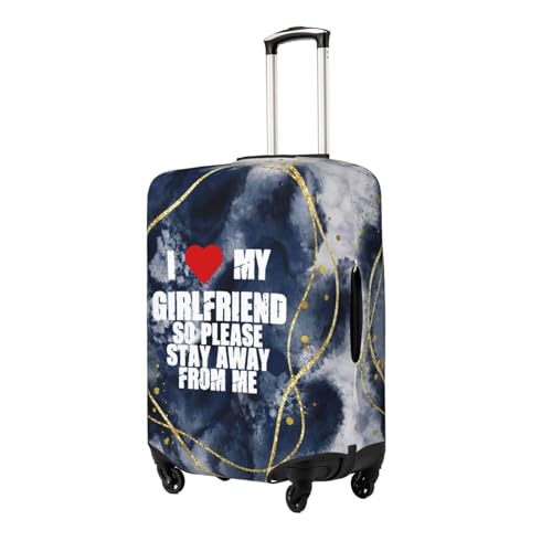 I Love My Girlfriend So Please Stay Away From Me Suitcase Cover,Luggage Protector Suitcase Covers,Luggage Cover Washable Suitcase Cover,Suitcase Cover,Luggage Covers for Suitcase (Large)2