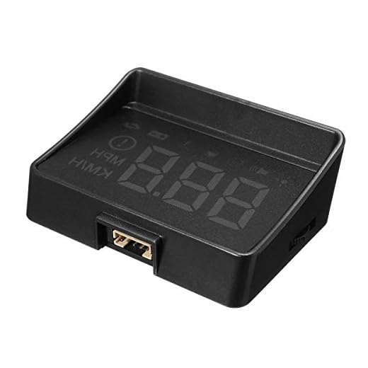 SHEROX 3.5" Car HUD Head Up Display with OBD2/EUOBD Interface Plug & Play Vehicle Speed KM/h MPH, OverSpeed Warning, Water Temperature, Battery Voltage, Mileage Measurement