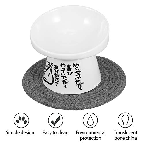 Tigela para gatos tigela de cerâmica protetora da coluna cervical para gatos tigela de arroz tigela