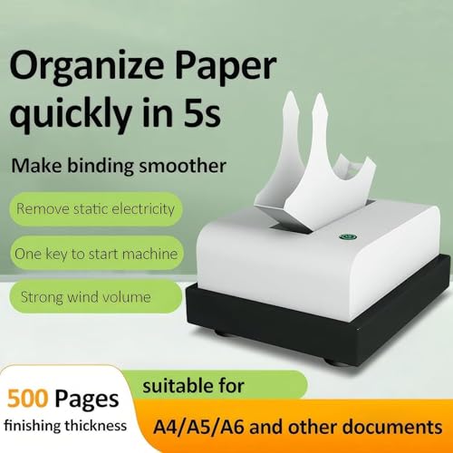 Paper Jogger Automatico 2800 RPM, Alimentatore Elettrico per Carta A4/A5/A6, Grande Capacità
