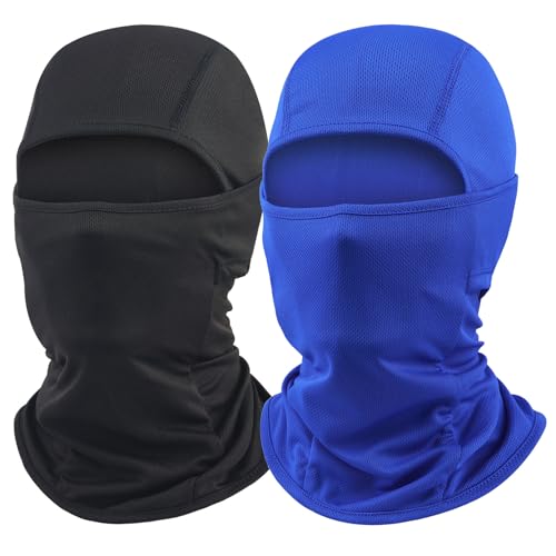 Blue Balaclava Blue Ski Mask for Men 2 Pack Full Face Mask Shiesty Ski Mask Women Motorcycle Summer Face Cover Sun Protection Football